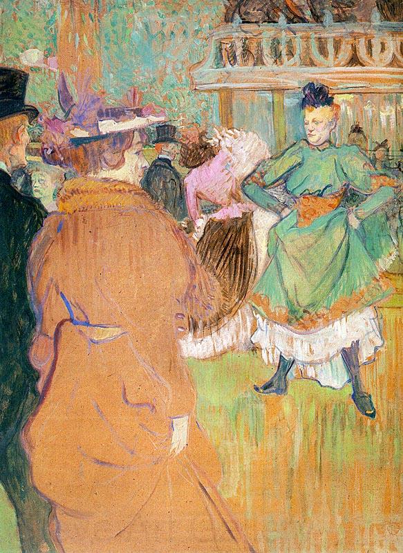  Henri  Toulouse-Lautrec The Beginning of the Quadrille at the Moulin Rouge Spain oil painting art